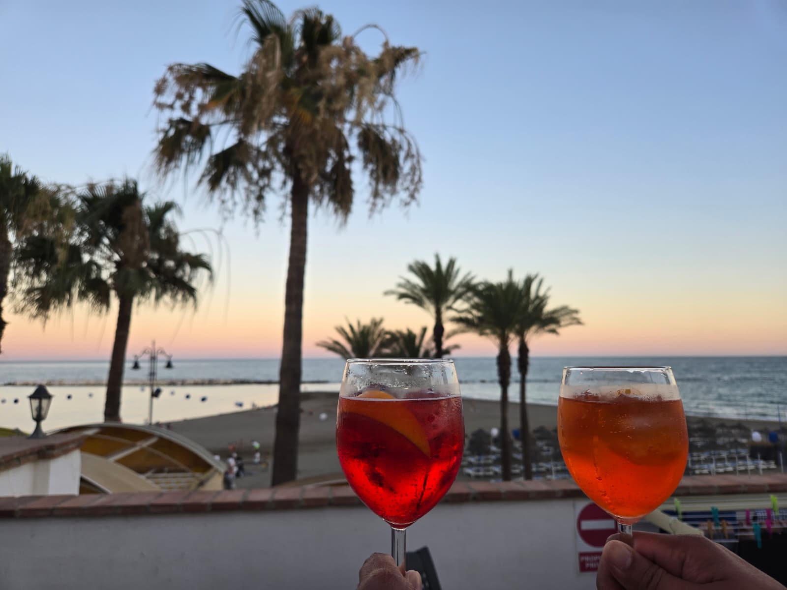 Terrace with sea view in beachfront loft apartment in Benalmadena Costa del Sol | Terrace sea view Benalmadena